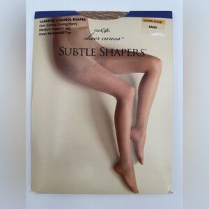 JC Penny Subtle Shapers Sheer Caress Pantyhose Size Queen Short